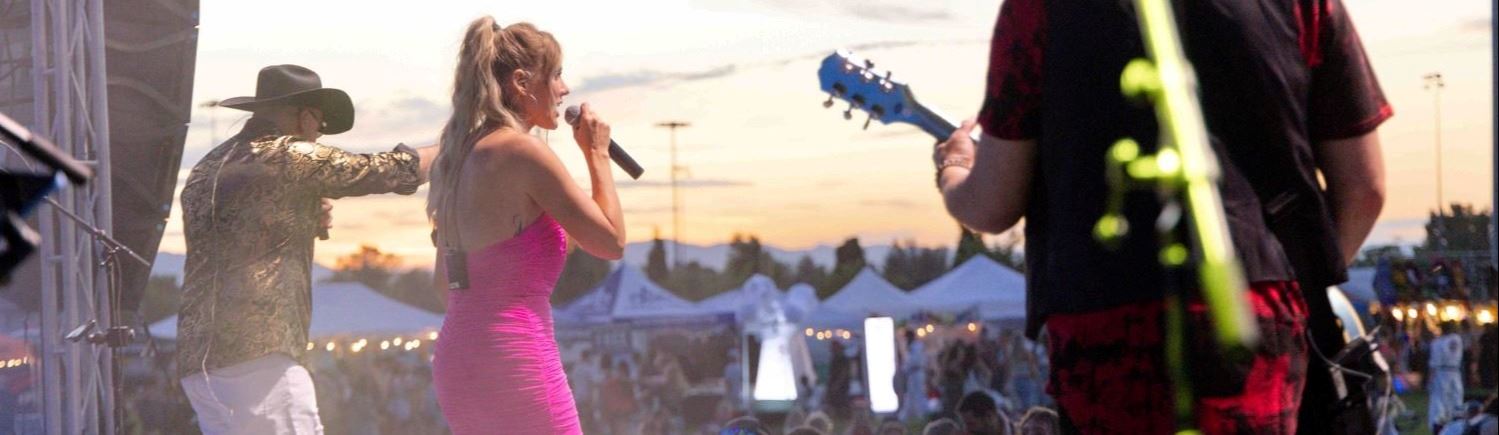 Performers on a stage
